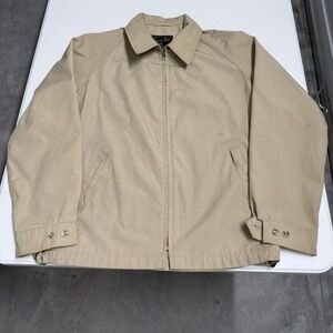 Vintage 70s Clipper Mist Mens Tan‎ Lightweight Harrington Zip Up Jacket Size 40